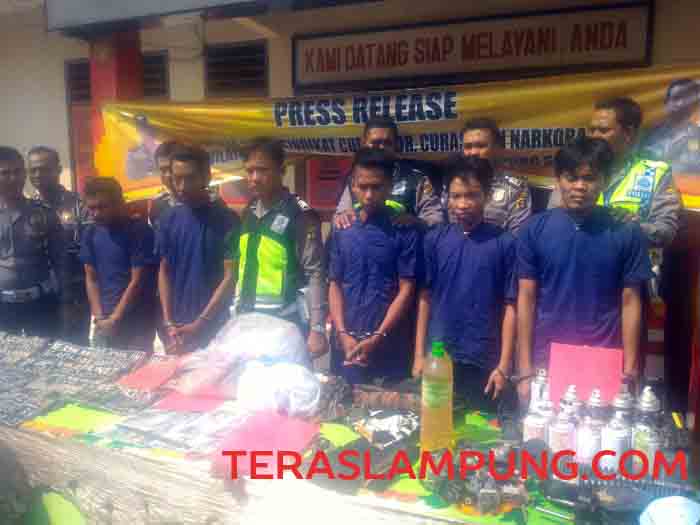 Polisi Meringkus Sindikat Curanmor Pesawaran