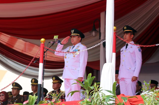 Upacara Peringatan HUT ke-71 RI di Lapangan Korpri Berlangsung Khidmat