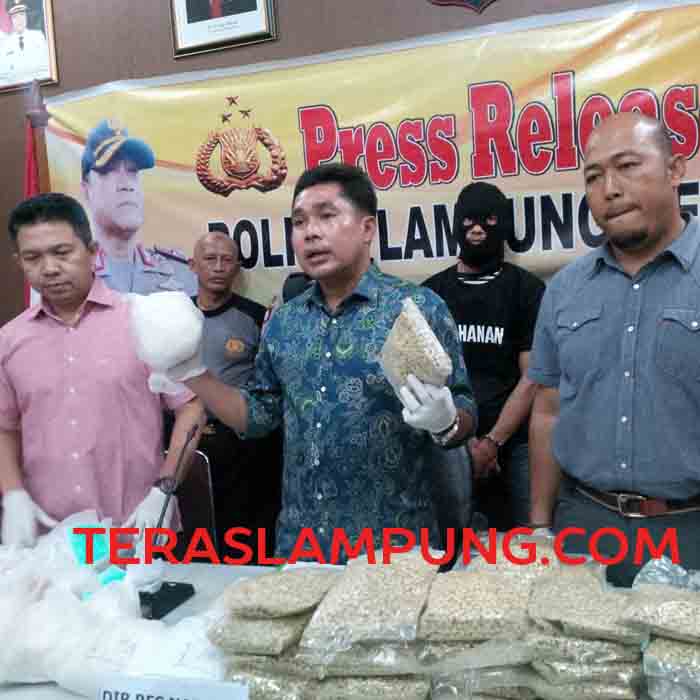 Polres Lamsel Gagalkan Penyelundupan 18 Kg Sabu-Sabu dan 14 Ribu Butir Ekstasi