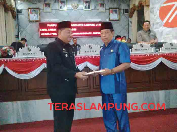 Wakil Bupati Lampung Utara Sampaikan KUA-PPAS Perubahan 2016