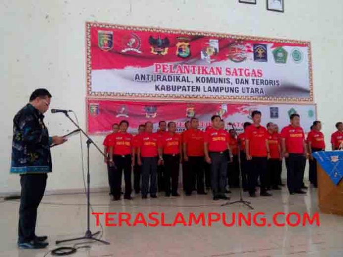 Wakil Bupati Lampung Utara Lantik 2.592 Anggota Satgas RKT