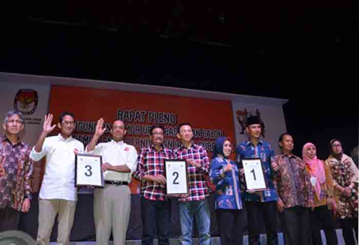 Pilkada DKI: Agus-Sylviana No Urut 1, Ahok-Djarot 2, Anies-Sandiaga 3