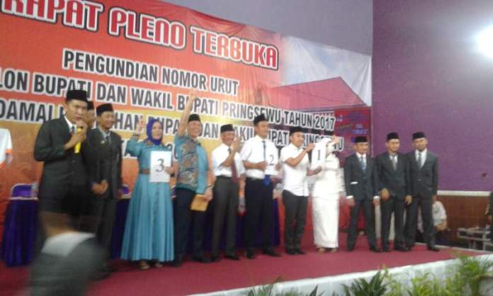 Pilkada Pringsewu: Ardian-Arimbi No Urut 1, Sujadi-Fauzi 2, Siti Rahma-Agus Edi Yanto 3