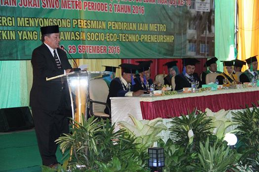 Wakil Walikota Metro Hadiri Wisuda STAIN Jurai Siwo Metro