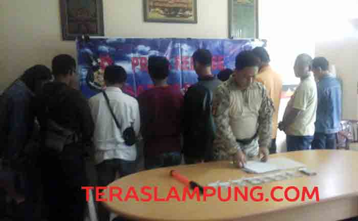 Tekab 308 Polres Lampura Amankan Sembilan Juru Parkir Liar