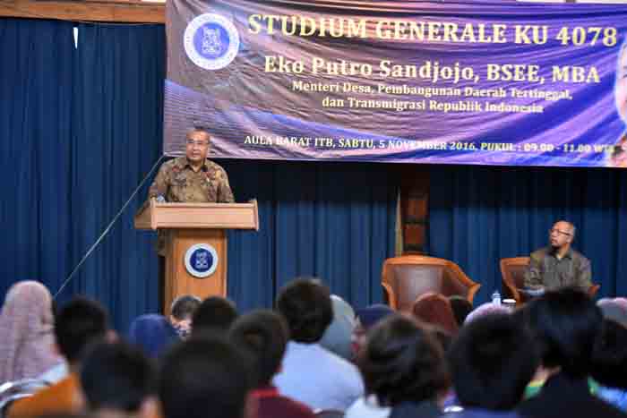 Menteri Desa Ajak Mahasiswa ITB Kembangkan Teknologi Pertanian