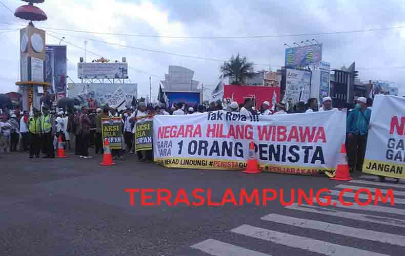 Inilah Tuntutan Aksi Ratusan Umat Islam GNPF MUI Lampung Bela Islam Jilid III