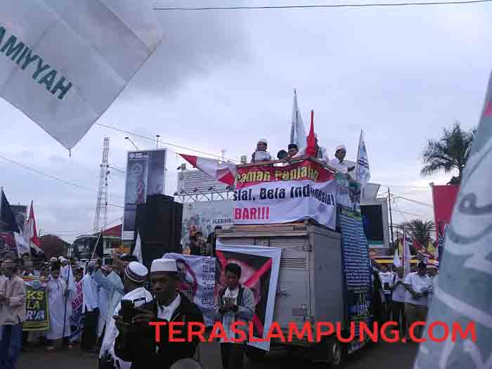 Tuntut Ahok Ditahan, Ratusan Umat Islam GNPF MUI Lampung Siap Berjihad ke Jakarta