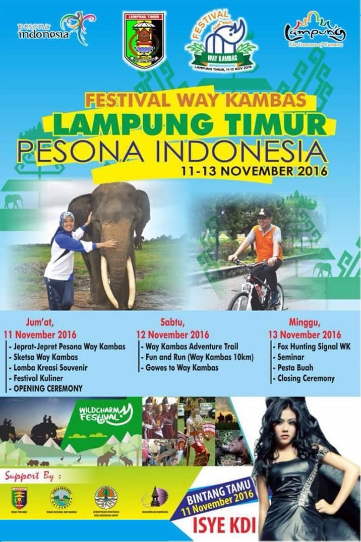 Hari Ini, Festival Way Kambas 2016 Dibuka