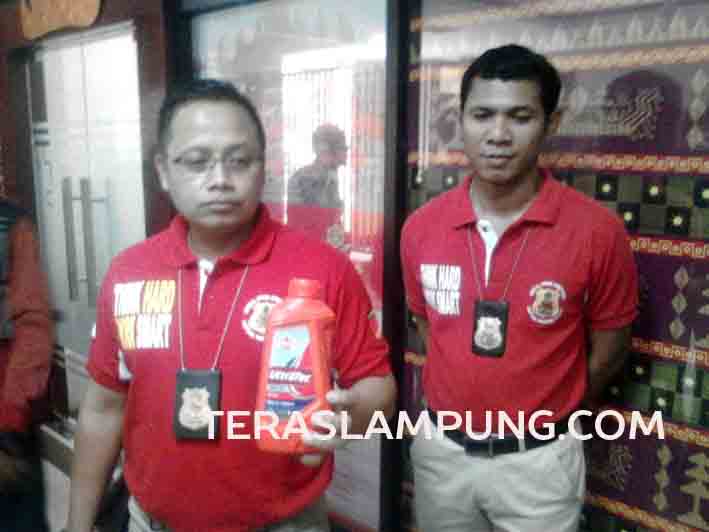 37 Ton Oli Bekas yang Disita Polda Lampung Merupakan Bahan Baku Oli Palsu