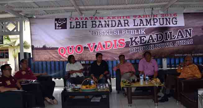 Catatan Akhir Tahun LBH Bandarlampung 2016: Penegakan Hukum Masih Memble