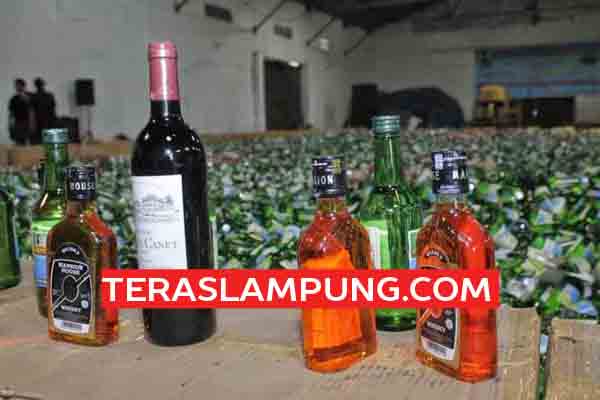 Polda Lampung Gerebek Pabrik Miras Palsu di Perumahan Bumi Asri Bandarlampung