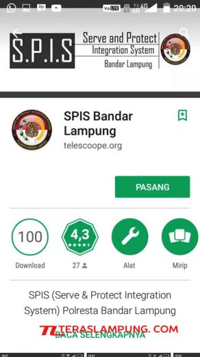 Polresta Bandarlampung Luncurkan Aplikasi Perlindungan Masyarakat dari Kejahatan