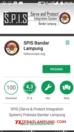 Polresta Bandarlampung Luncurkan Aplikasi Perlindungan Masyarakat dari Kejahatan