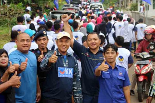 Mustafa Lepas Ribuan Peserta Jalan Sehat DPD NasDem Way Kanan