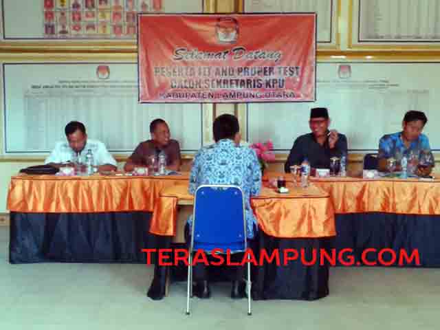 KPU Lampura Gelar Uji Kepatutan dan Kelayakan Susulan Calon Sekretaris