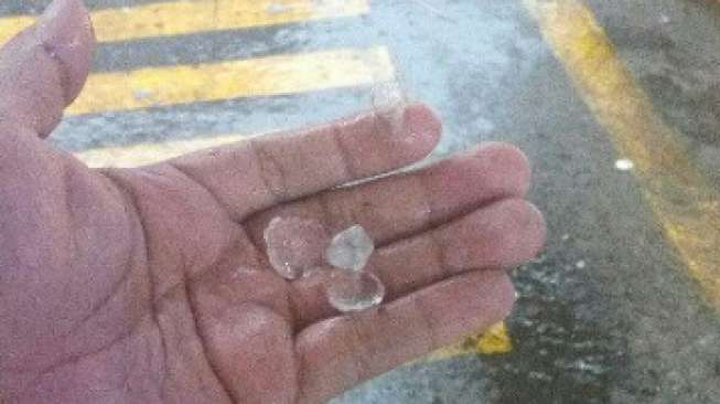 Hujan Es Kembali Landa Bandung, Beberapa Pohon Tumbang