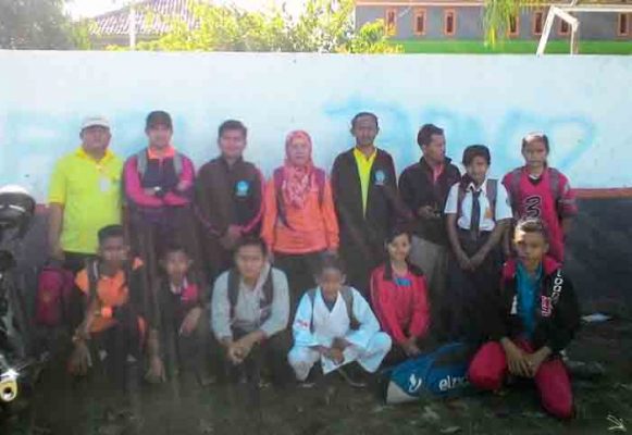 Kontingen Rayon Kasui Jawara di Tiga Tangkai Lomba O2SN SMP Se-Way Kanan