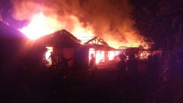Lima Rumah di Gedung Ketapang Lampura Ludes Terbakar