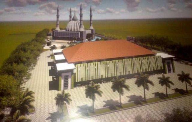 Ditarget Kelar pada 2019, Masjid Islamic Center Pringsewu Diberi Nama Al Asmaul Husna