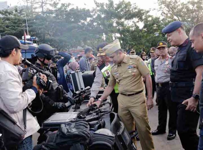 Ini Pesan Gubernur Ridho saat Pimpin Apel Gelar Pasukan Ramadaniya Krakatau 2017