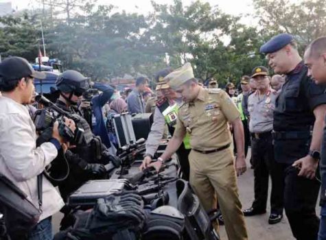 Ini Pesan Gubernur Ridho saat Pimpin Apel Gelar Pasukan Ramadaniya Krakatau 2017