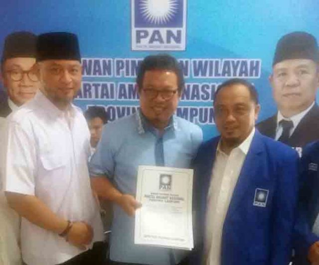 Pilgub Lampung, Baru Ridho dan Mustafa yang Ambil Berkas di DPW PAN