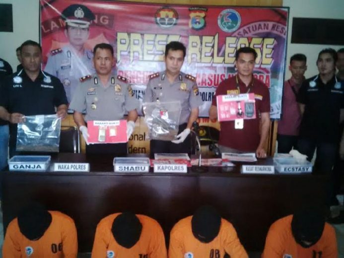 Polres Lampung Utara Amankan Pengedar Narkoba