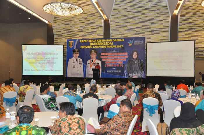 Asisten Pemkes Pemrov Lampung Buka Raker Kesehatan