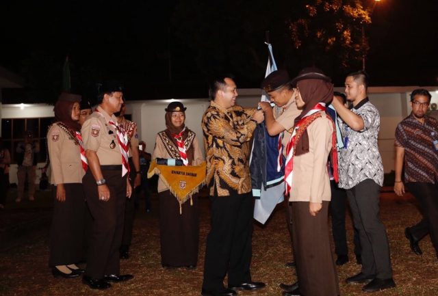 Gubernur Ridho Lepas 360 Pramuka Lampung ke Raimuna Nasional XI Cibubur