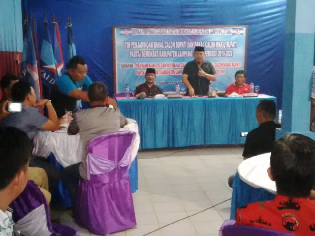 Pilbup Lampura, Zainal Abidin Sampaikan Visi-Misi di Partai Demokrat