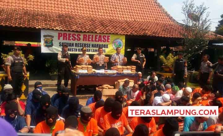 Sebulan Polresta Bandarlampung Ungkap 35 Kasus Narkoba