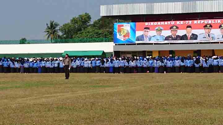 Ini Pemandangan Memalukan pada Upacara Peringatan HUT RI di Lampung Utara