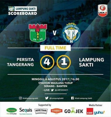 Persita Tangerang Hajar Lampung Sakti 4-1