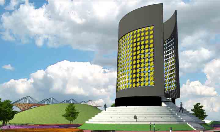 Ini Penampakan Tugu Canang dan RTH yang akan Dibangun Pemkab Lampung Tengah