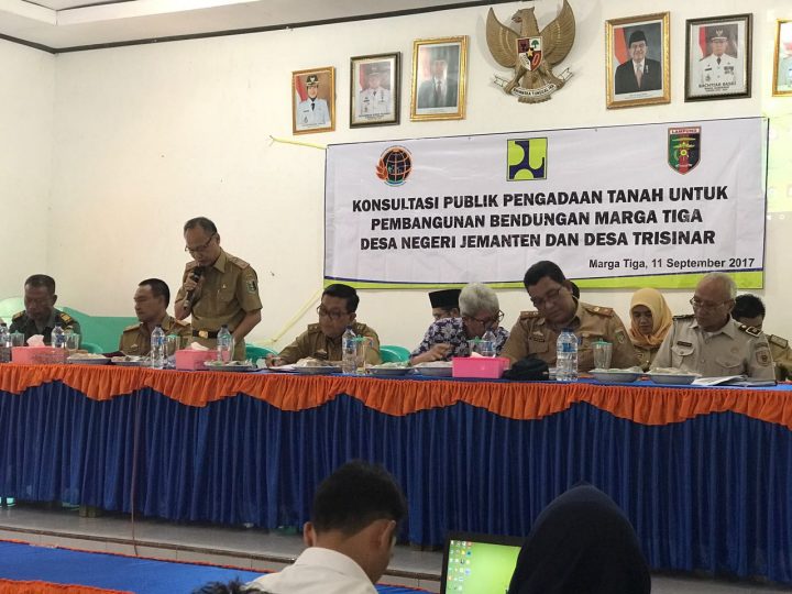 Proyek Bendungan Marga Tiga, Warga Dua Desa di Lampung Timur Hadiri Konsultasi Publik