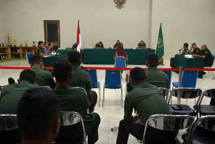 Delapan Prajurit TNI di Lampung Jalani Sidang di Pengadilan Militer