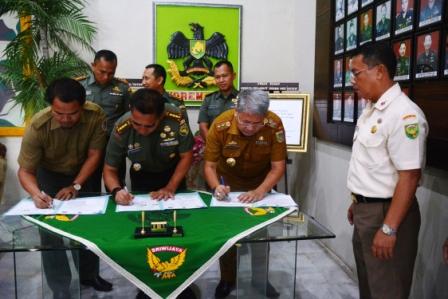 Danrem Garuda Hitam Tanda Tangani MoU Rehabilitasi Hutan Lindung