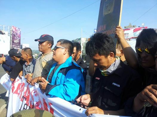 Para Wartawan Lampung Gelar Aksi Solidaritas untuk Wartawan Banyumas