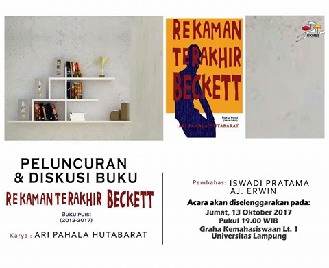 Malam Ini Ari Pahala Hutabarat Luncurkan Antologi “Rekaman Terakhir Beckett”