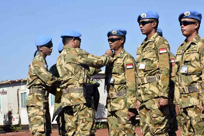 22 Prajurit TNI Anggota Misi Perdamaian PBB di Kongo Naik Pangkat