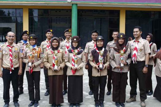 MA Sinar Harapan Tanggamus Pertahankan Piala Bergilir Lomba Penegak UKM Pramuka Umitra