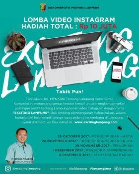Selain Lomba Menulis Esai, Pemprov Lampung Juga Gelar Lomba Foto, Komik Strip, dan Video Instagram