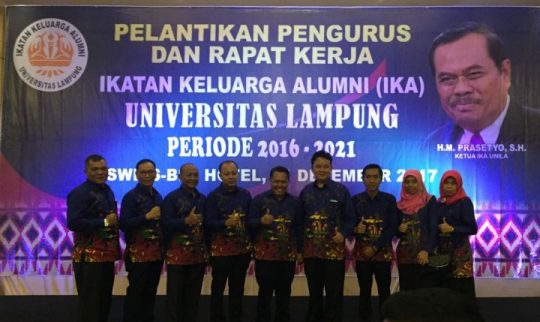 Pengurus IKA Universitas Lampung 2016-2021 Dilantik