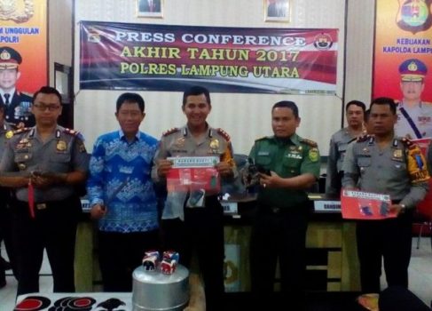 Polres Lampung Utara: Kriminalitas Selama 2017 Menurun