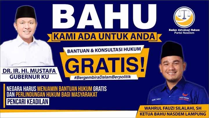 Partai NasDem Lampung Buka Layanan Bantuan Hukum Gratis