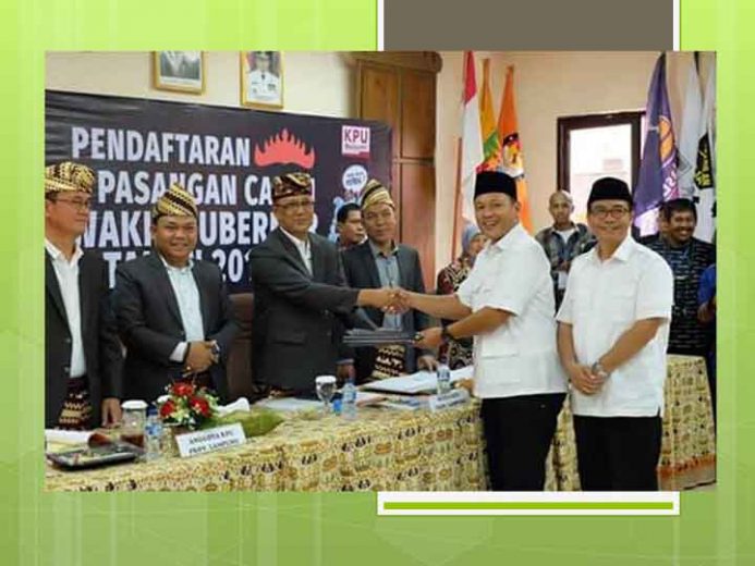 Datang ke KPU Naik Gajah, Mustafa-Jajuli Daftar sebagai Cagub-Cawagub Lampung