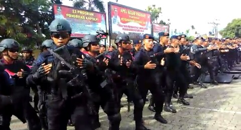 Polri – TNI Gelar Apel Pasukan Operasi Mantap Praja Krakatau 2018