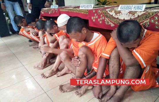 Tekab 308 Polresta Bandarlampung Bekuk Tujuh Remaja Anggota Komplotan Curanmor