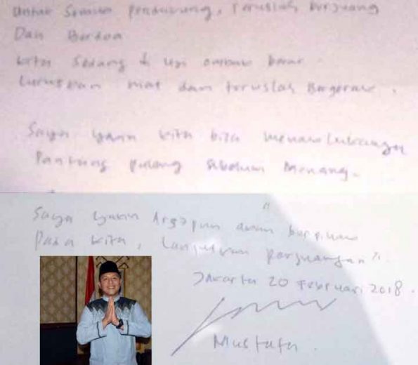 Surat Mustafa untuk Para Pendukungnya: Saya Yakin Angin pun Berpihak Pada Kita